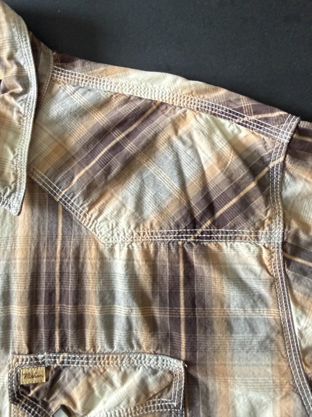 Larry Mahan Mens Cowboy Collection Plaid Western Pearl Snap All Cotton Shirt XXL - Picture 8 of 13